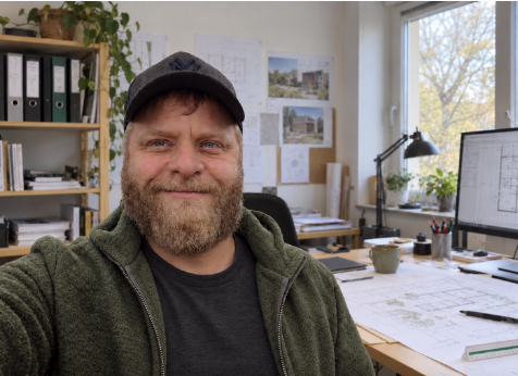 Stefan Krist in seinem Planungsbüro